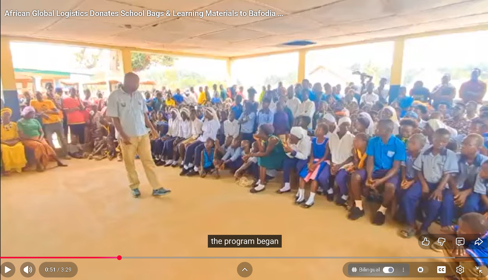 African Global Logistics (AGL) Donates School Bags and Learning Materials to Bafodia Primary and Secondary Schools